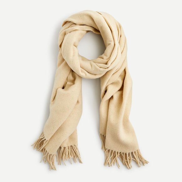J. Crew Accessories - NWOT J. Crew Fringed Scarf in Speckled Wool